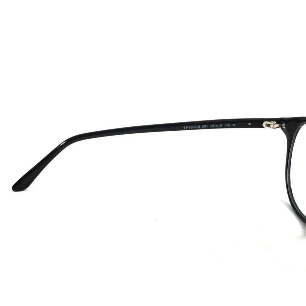 Tom Ford Eyeglasses Frames TF5803-B 001 Shiny Black Round Full Rim 51-19-145